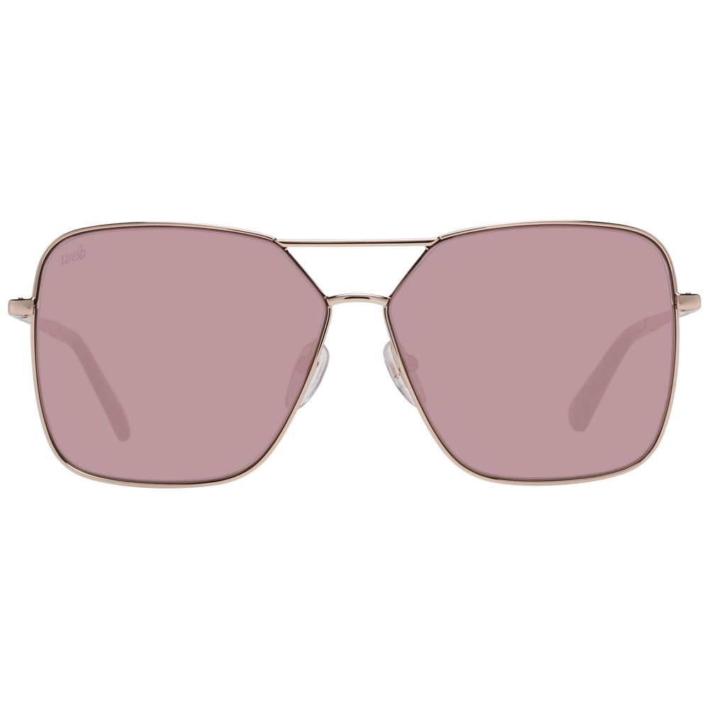 Rose gold metal web sunglasses