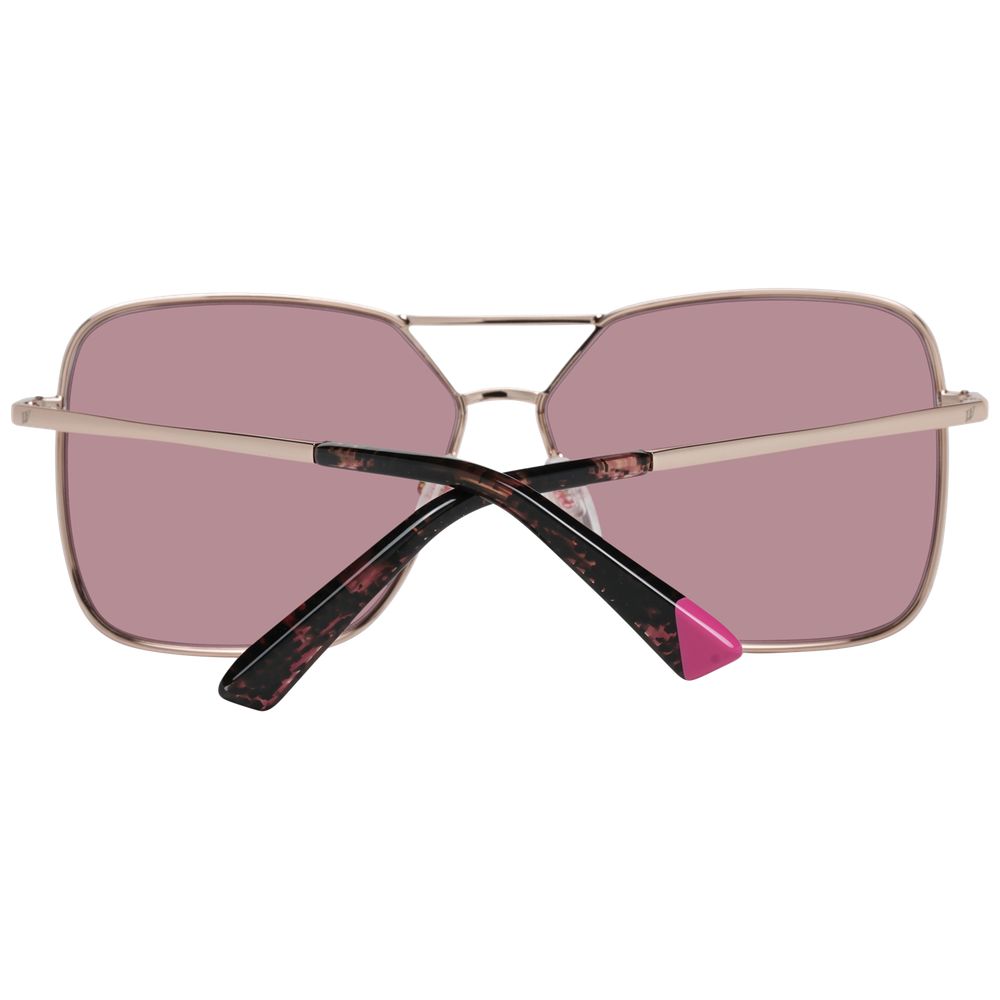 Rose gold metal web sunglasses