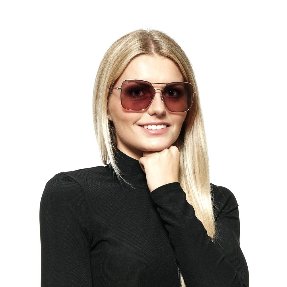 Rose gold metal web sunglasses