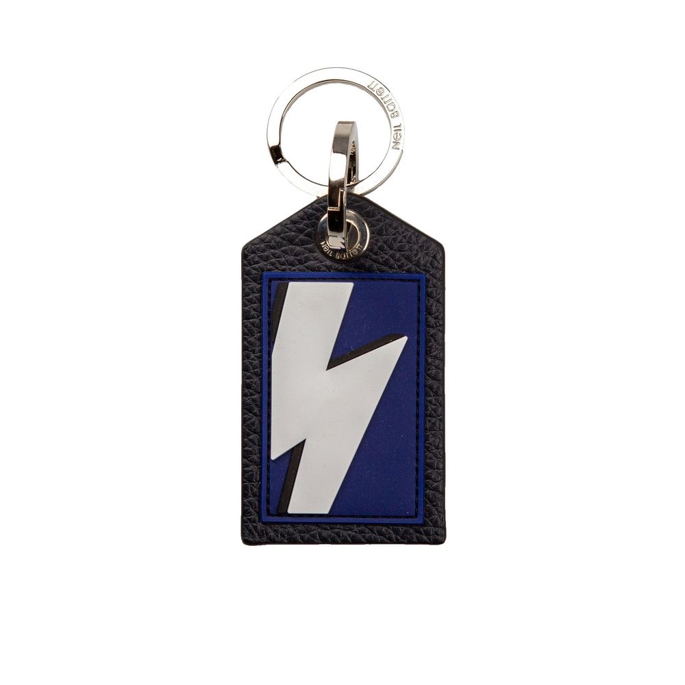Neil Barrett Men's Blue Leather Key Ring