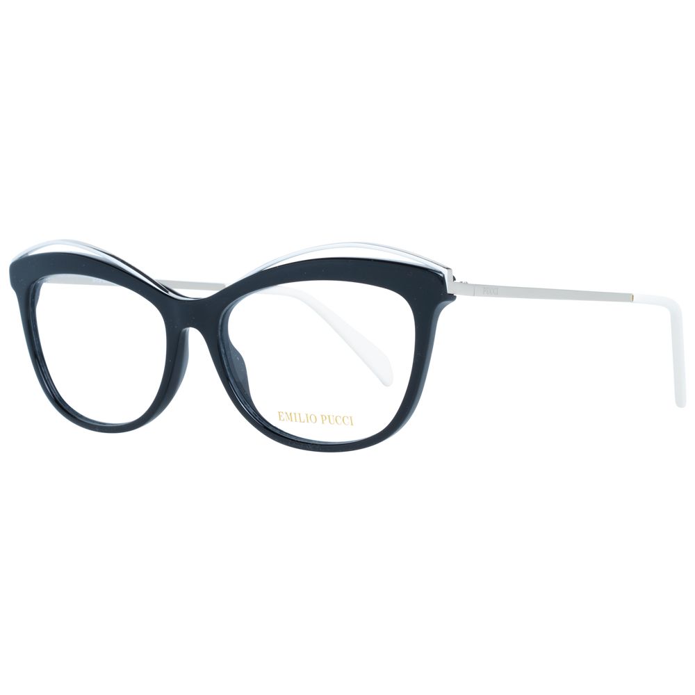 Emilio Pucci Brille aus schwarzem Metall & Kunststoff (Gestell)