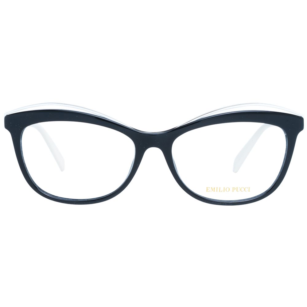 Emilio Pucci Brille aus schwarzem Metall & Kunststoff (Gestell)