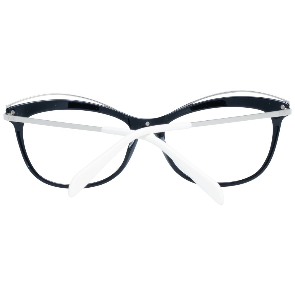 Emilio Pucci Brille aus schwarzem Metall & Kunststoff (Gestell)