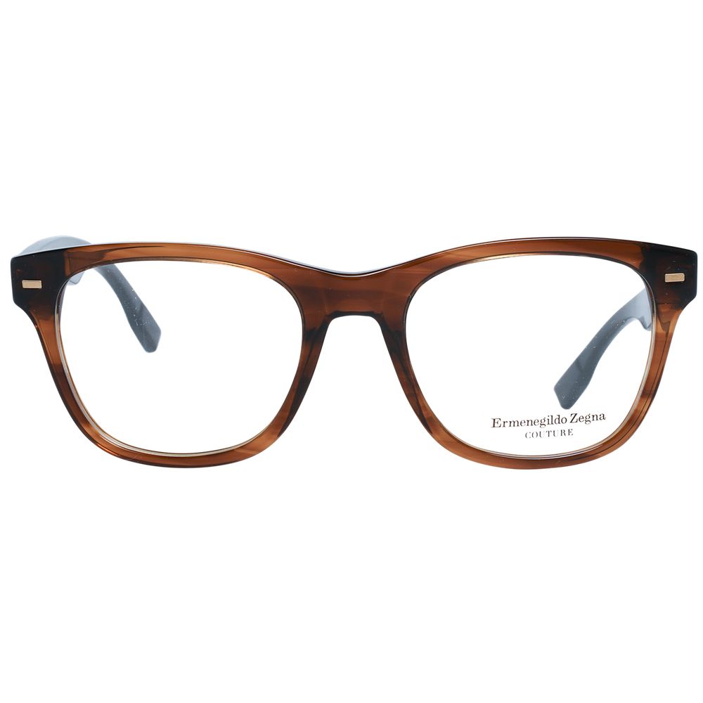 Ermenegildo Zegna Brown Plastic Glasses (Frame)