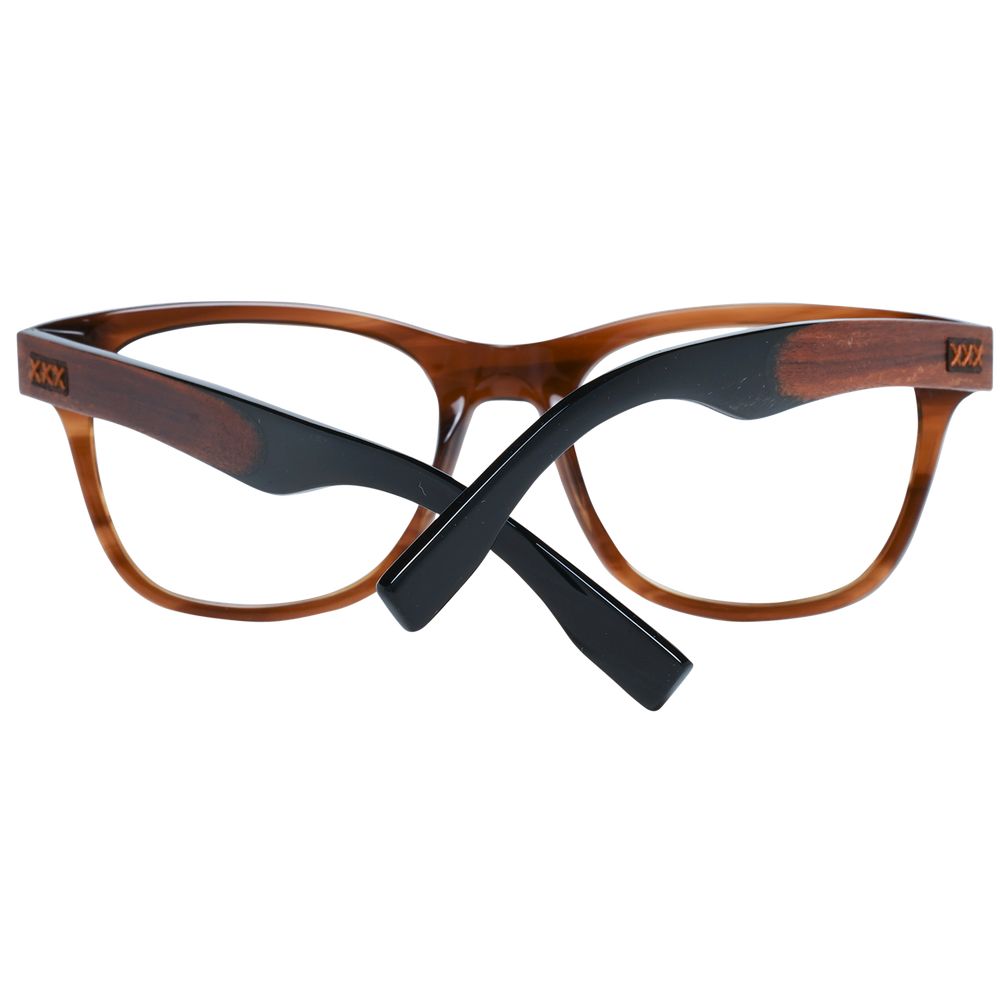Ermenegildo Zegna Brown Plastic Glasses (Frame)