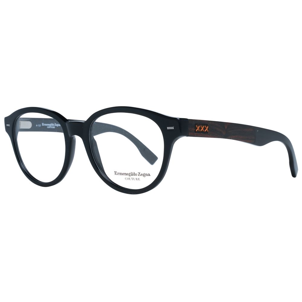 Ermenegildo Zegna Schwarze Kunststoffbrille (Gestell)