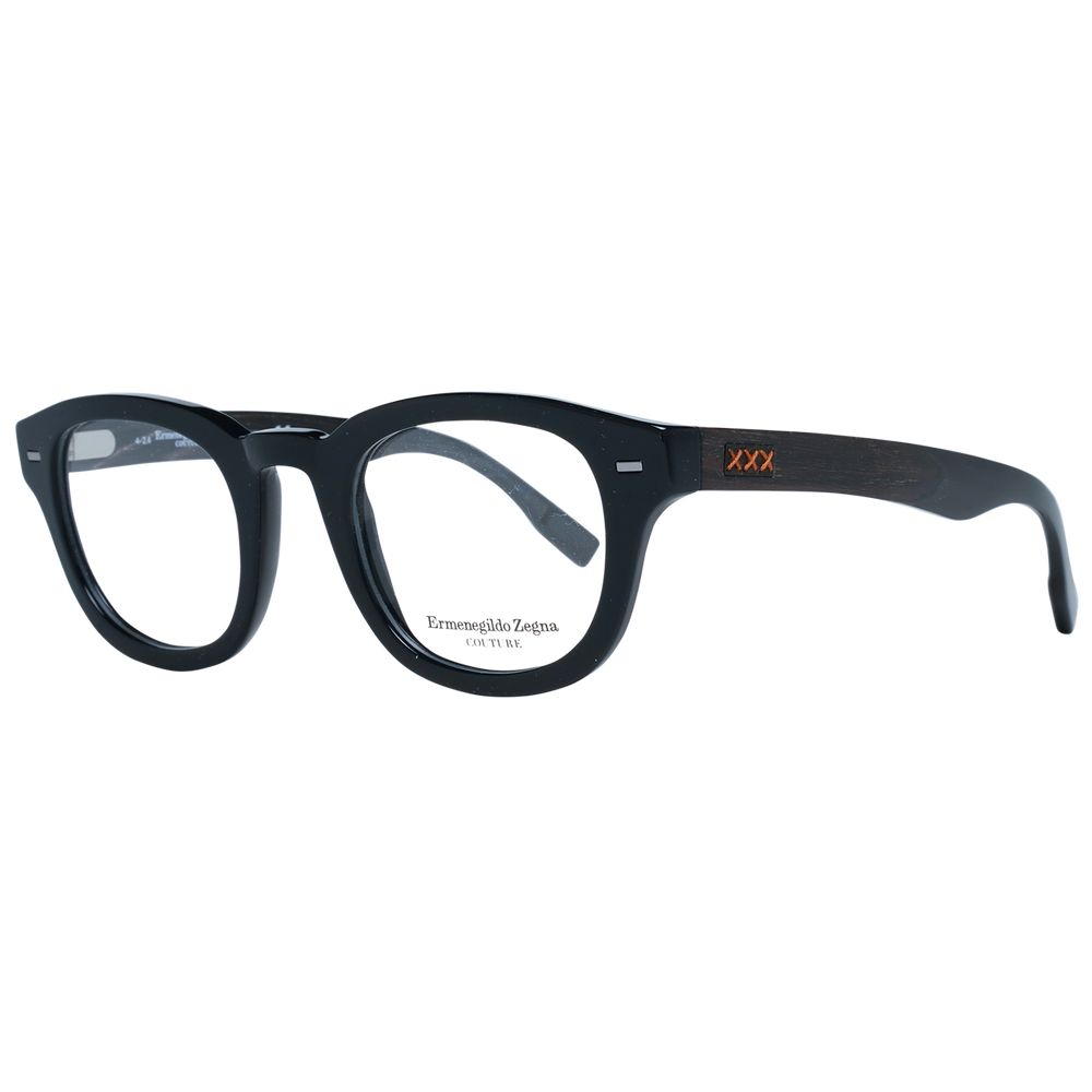 Ermenegildo Zegna Schwarze Kunststoffbrille (Gestell)