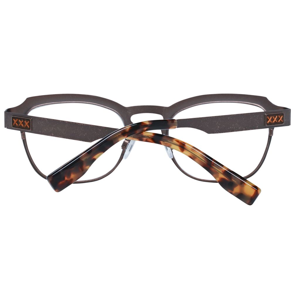 Ermenegildo Zegna Men's Titanium Eyeglass Frame in Bronze