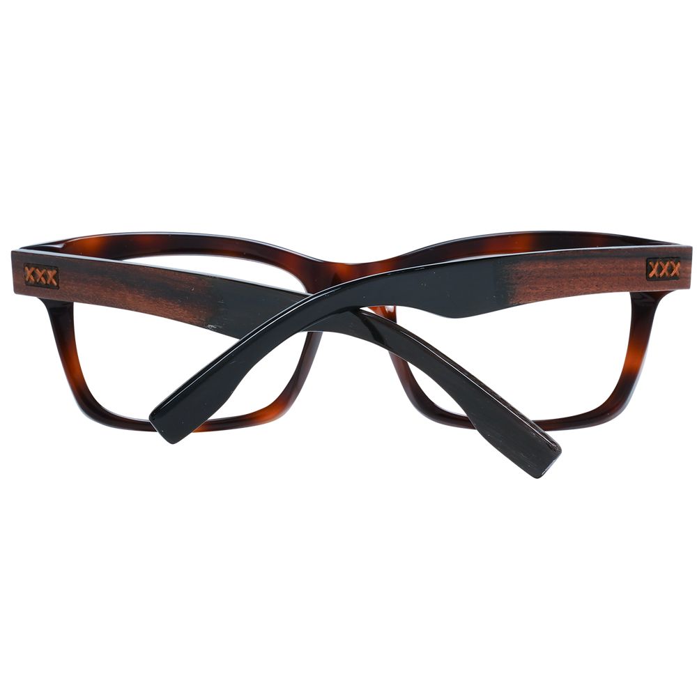 Ermenegildo Zegna Brown Plastic Glasses (Frame)