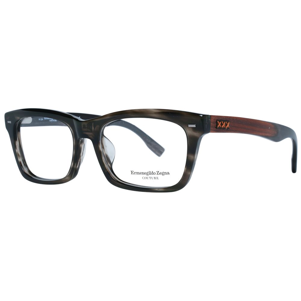 Ermenegildo Zegna Glasses in Acetate, Wood & Horn in Grey (Frame)