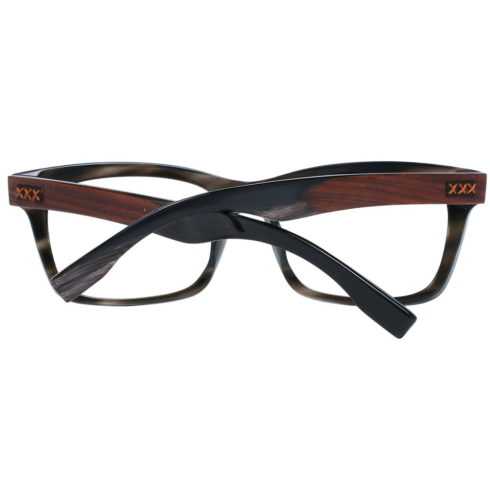Ermenegildo Zegna Glasses in Acetate, Wood & Horn in Grey (Frame)