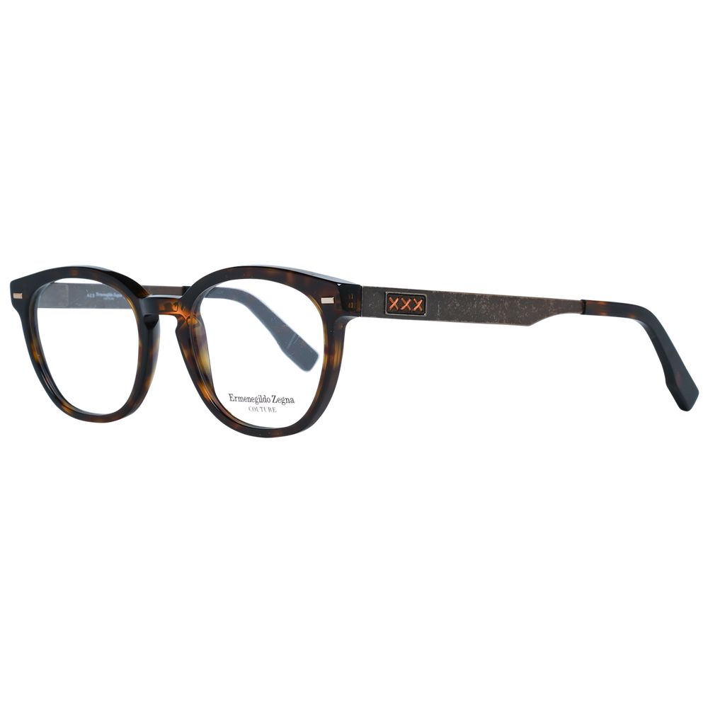 Ermenegildo Zegna Brown Plastic Glasses (Frame)