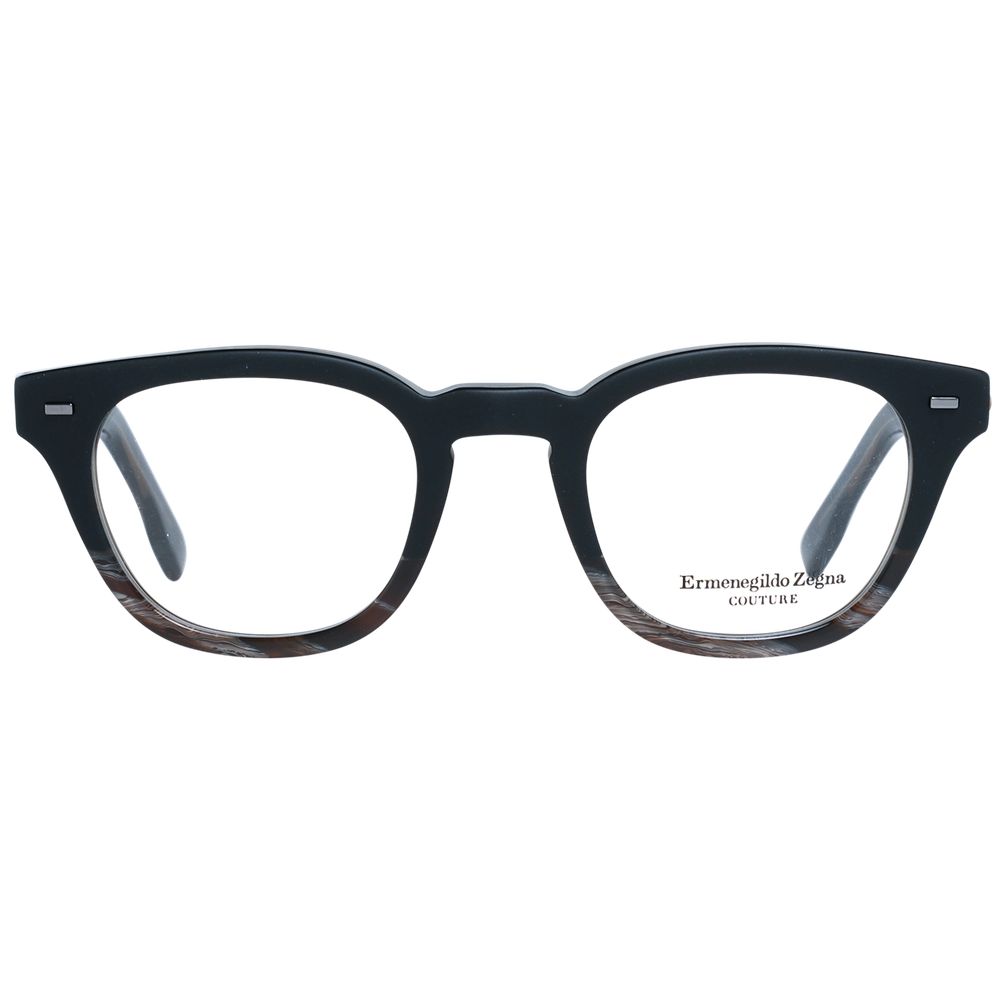 Ermenegildo Zegna Black Plastic Eyeglasses (Frame)