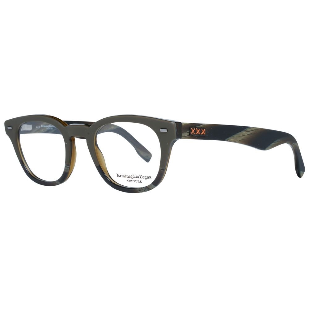 Ermenegildo Zegna Olive Green Plastic Glasses (Frame)