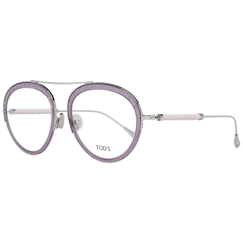 Tod's Lila Metall- und Lederbrille (Rahmen)