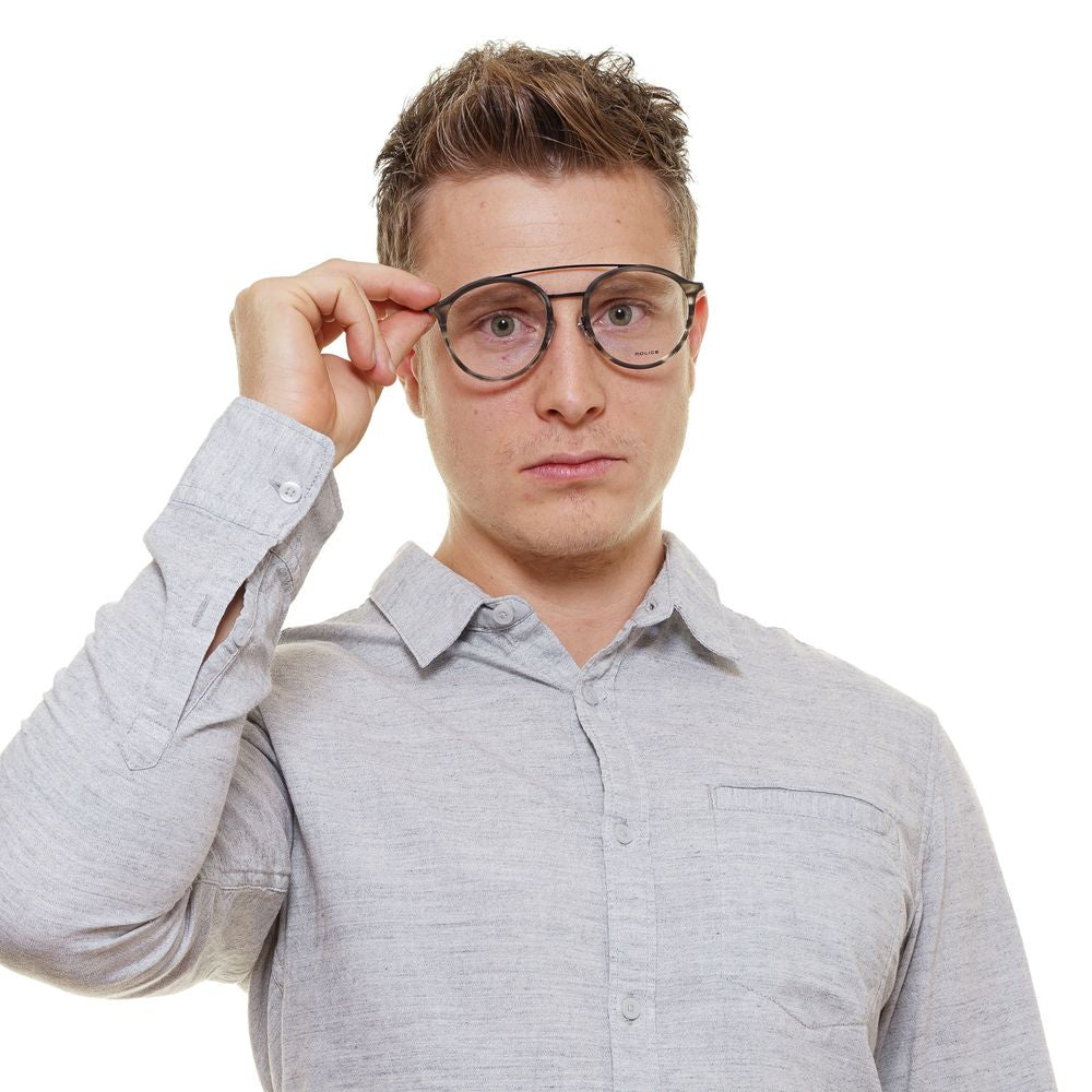 Police Gray Metallic & Plastic Glasses (Frames)
