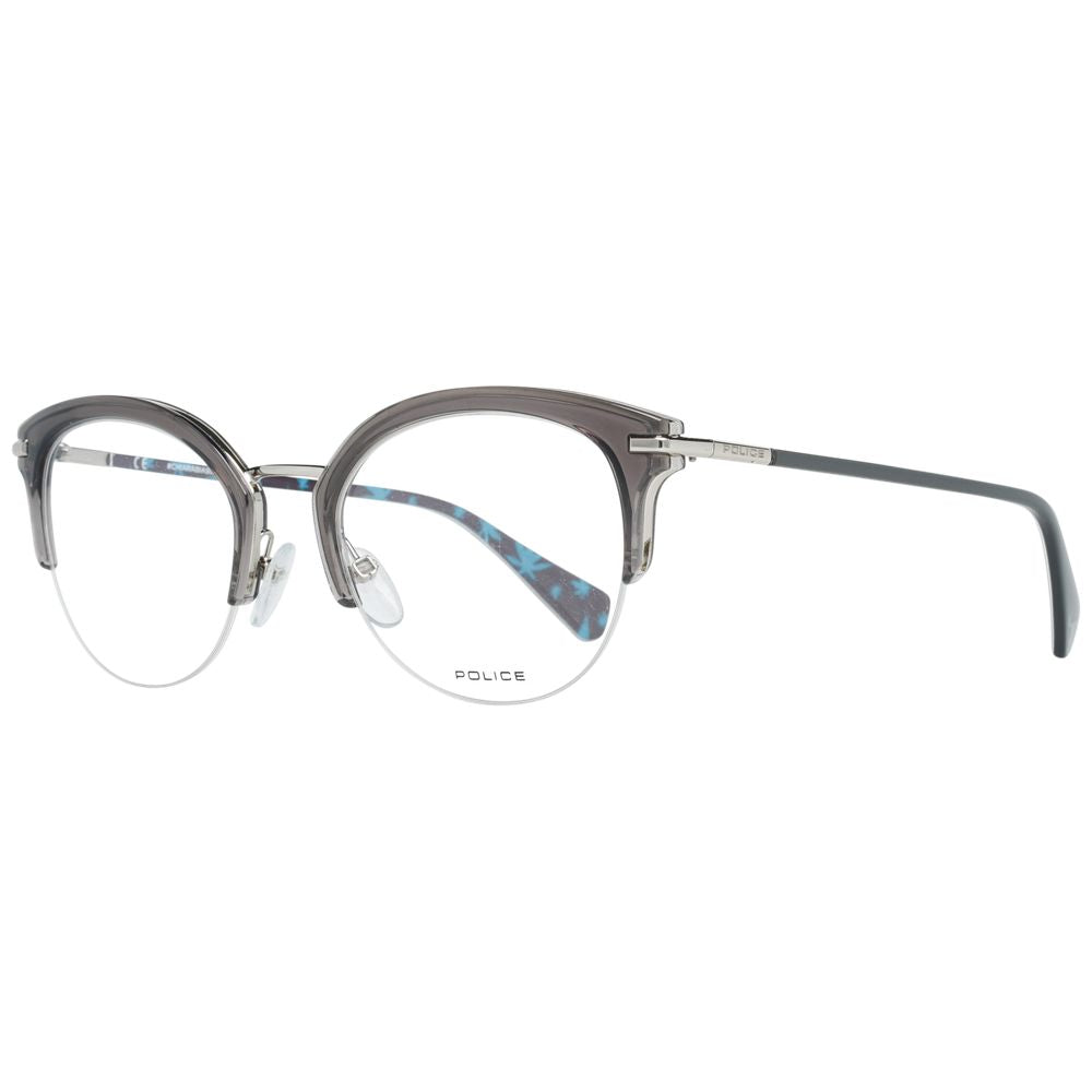 Police Grey-Metallic & Plastic Spectacle Frames