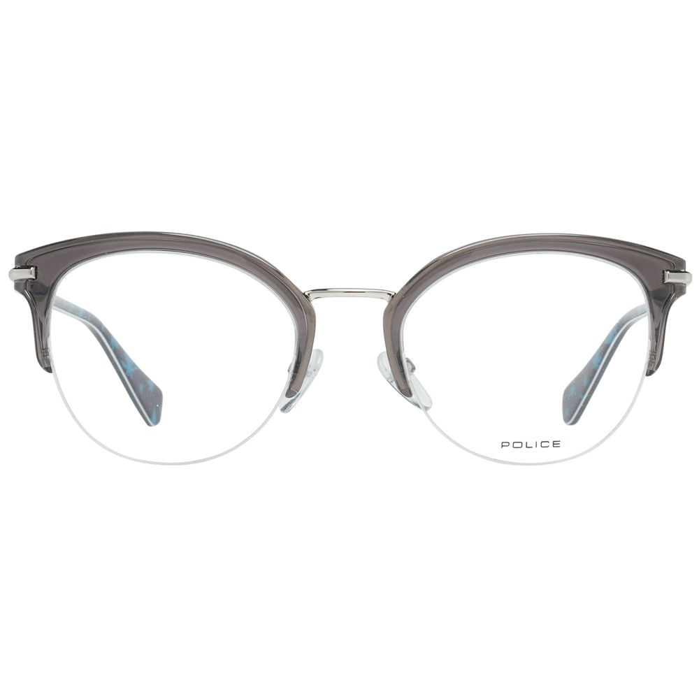 Police Grey-Metallic & Plastic Spectacle Frames