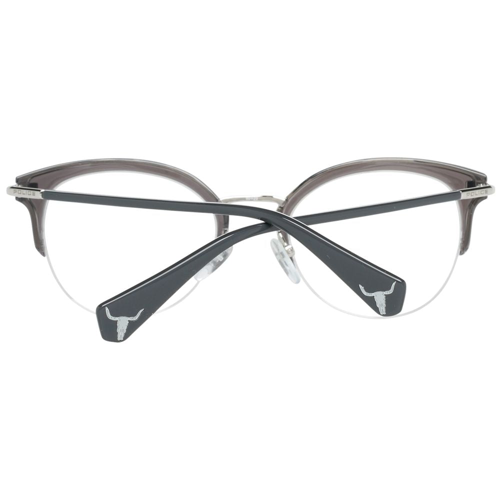 Police Grey-Metallic & Plastic Spectacle Frames