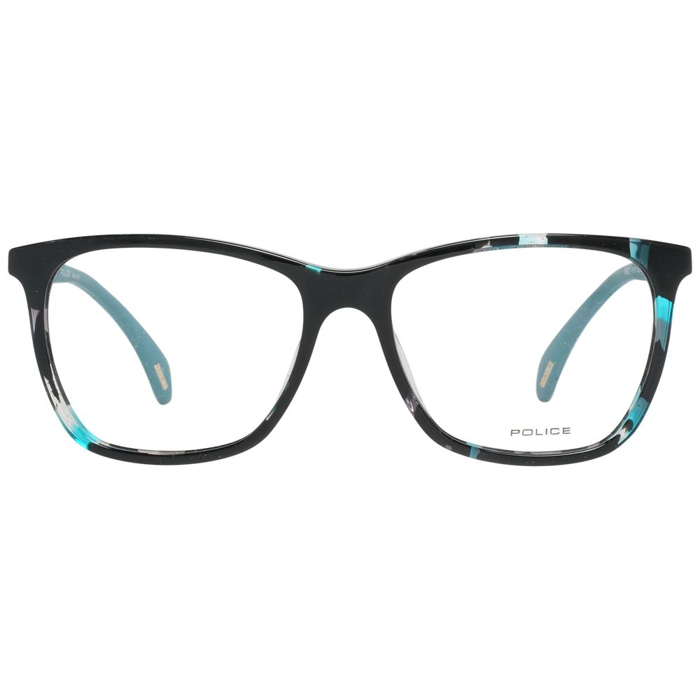 Police glasses with black metal and plastic frames