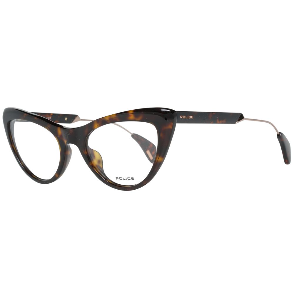 Police Eyeglass Frames in Brown Metal and Plastic