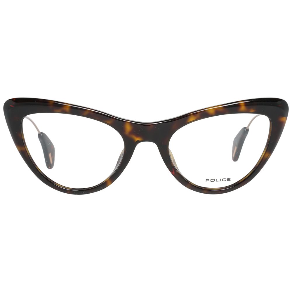 Police Eyeglass Frames in Brown Metal and Plastic