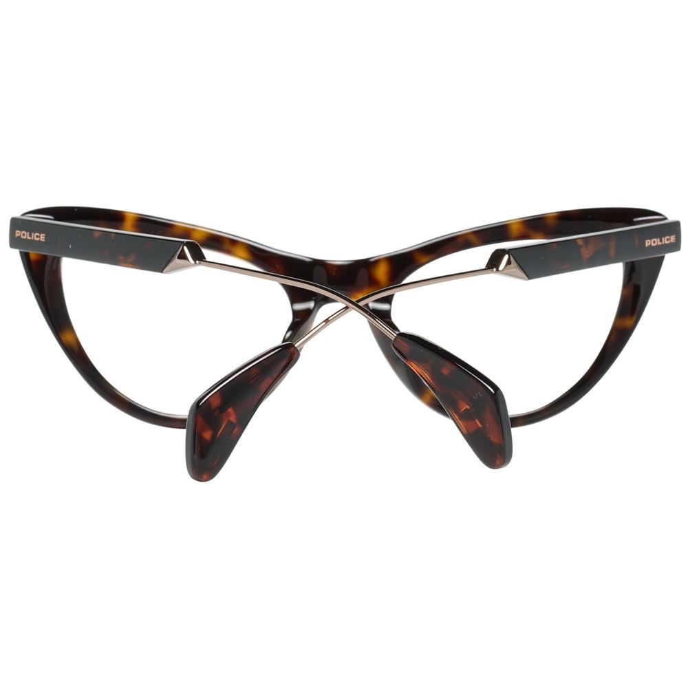 Police Eyeglass Frames in Brown Metal and Plastic