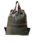 Dolce & Gabbana Militär Grün Patchwork Rucksack Rucksack Tasche