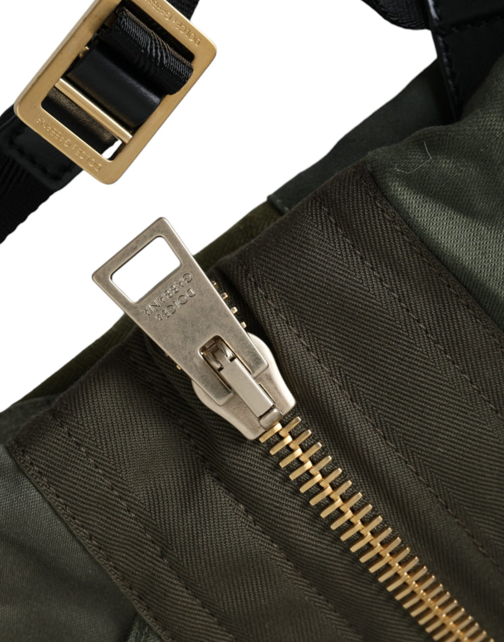 Dolce & Gabbana Militär Grün Patchwork Rucksack Rucksack Tasche