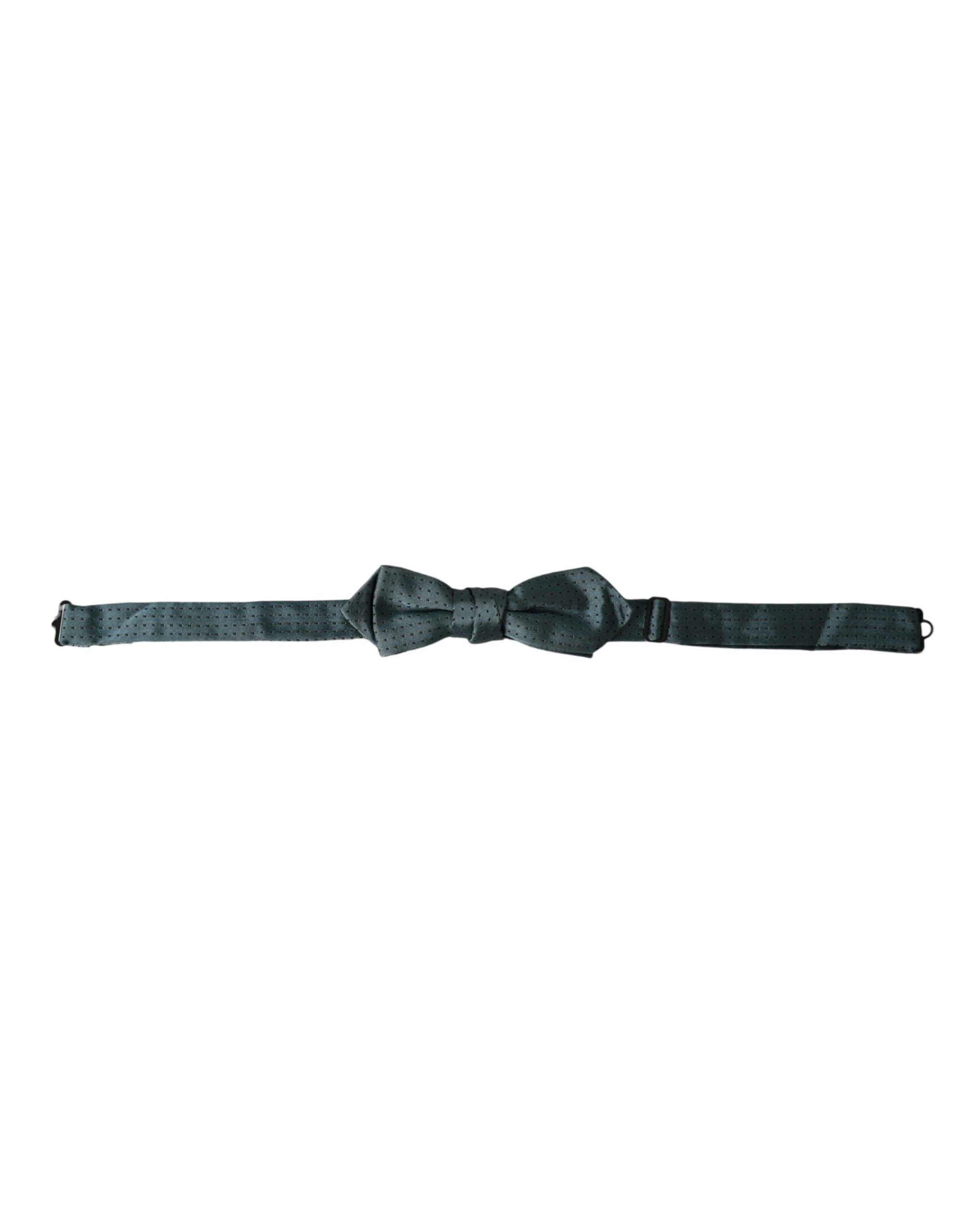 Dolce & Gabbana Green Silk Fantasy Adjustable Neck Men's Bow Tie