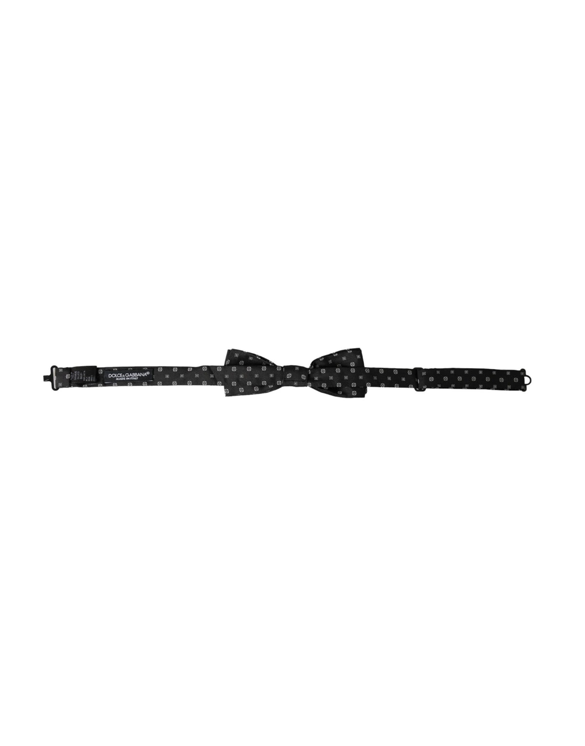 Dolce & Gabbana Schwarze Seide Fantasie Einstellbare Hals Männer Papillon Fliege