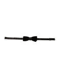 Dolce & Gabbana Black Velvet Cotton Adjustable Neck Men's Bow Tie