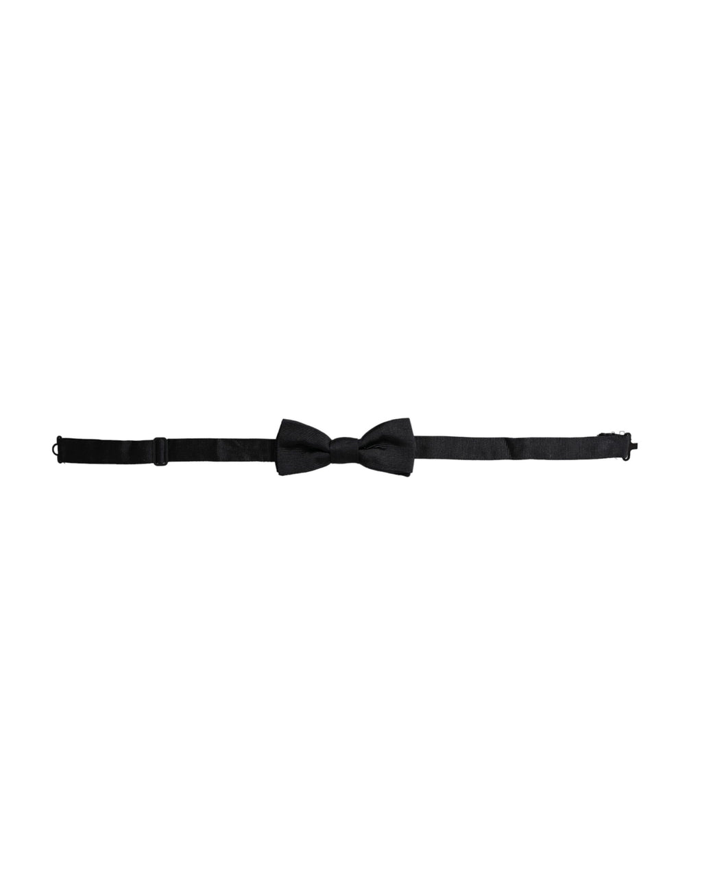 Dolce & Gabbana Black Silk Adjustable Neck Men's Bow Tie