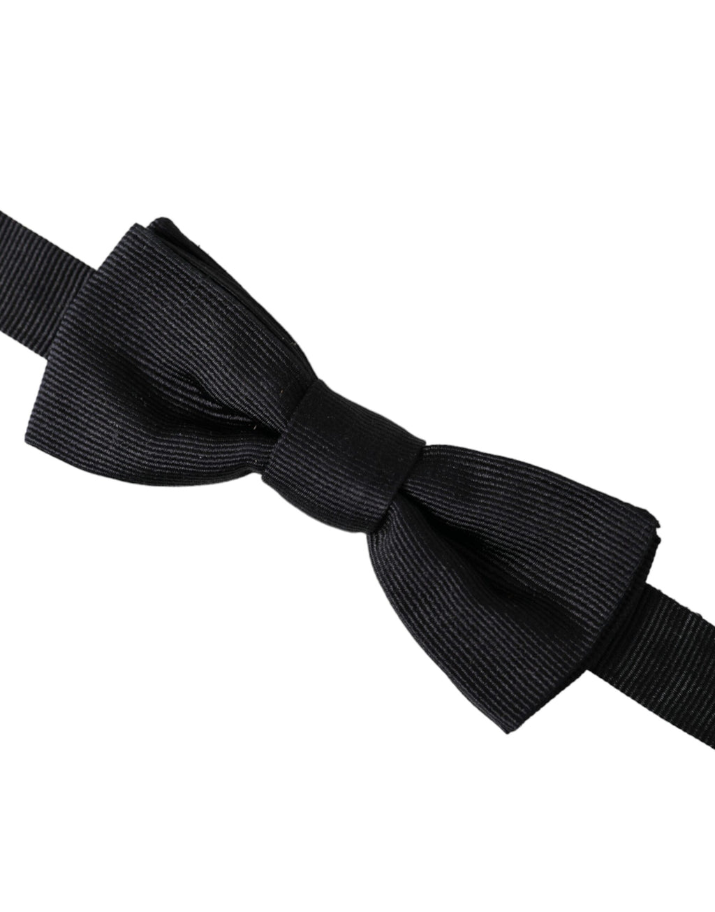 Dolce & Gabbana Black Silk Adjustable Neck Men's Bow Tie