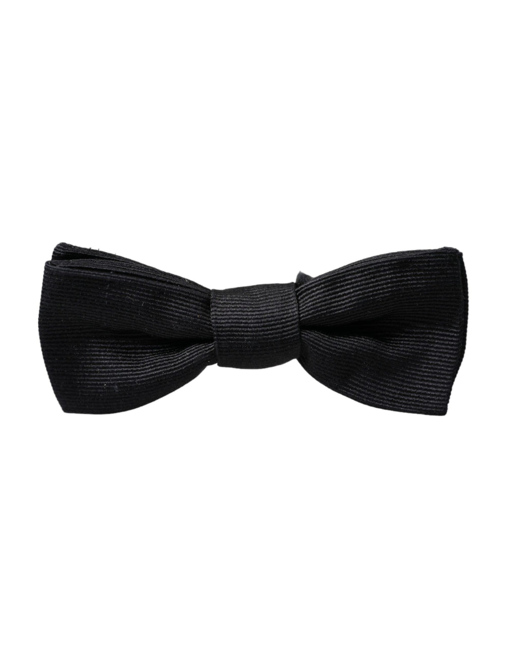 Dolce & Gabbana Black Silk Adjustable Neck Men's Bow Tie