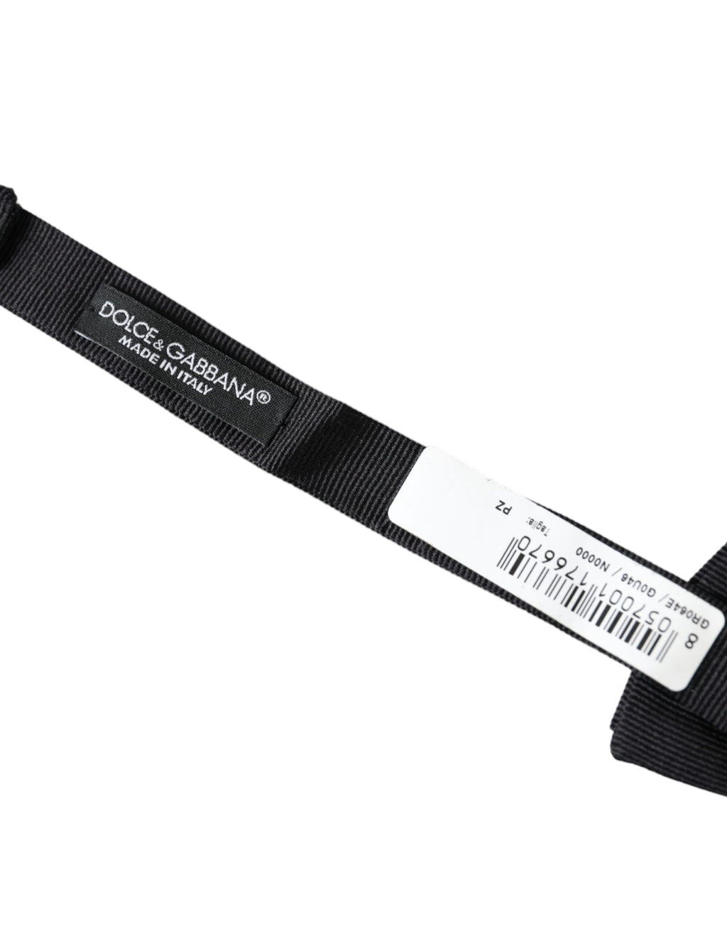 Dolce & Gabbana Black Silk Adjustable Neck Men's Bow Tie