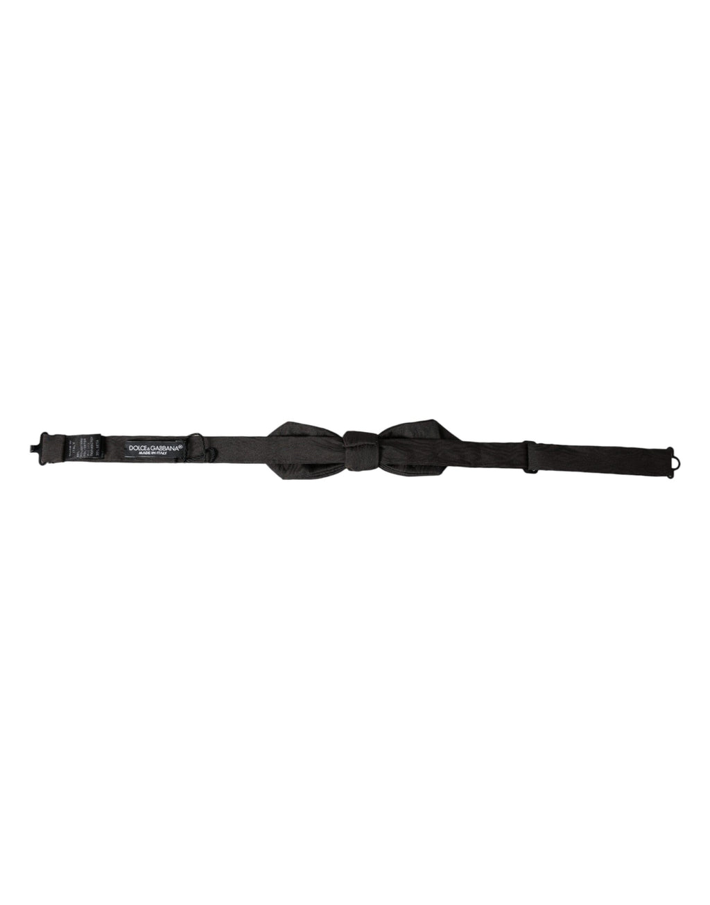 Dolce & Gabbana Black Silk Adjustable Neck Men's Bow Tie
