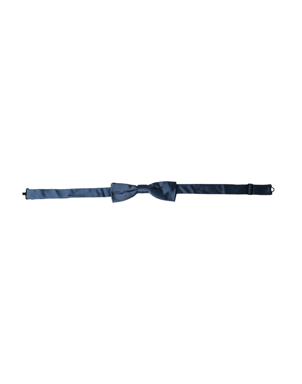 Dolce & Gabbana Blue Satin Silk Adjustable Neck Men's Bow Tie