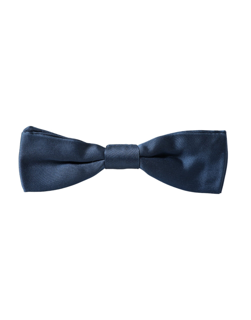 Dolce & Gabbana Blue Satin Silk Adjustable Neck Men's Bow Tie