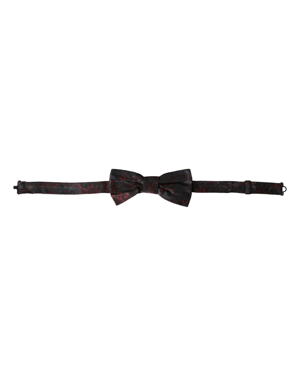 Dolce & Gabbana Red Black Floral Adjustable Neck Men's Bow Tie