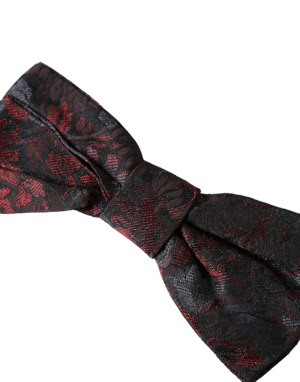 Dolce & Gabbana Red Black Floral Adjustable Neck Men's Bow Tie
