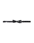 Dolce & Gabbana Black Floral Fantasy Adjustable Neck Men's Bow Tie