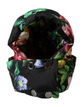 Dolce & Gabbana Black Floral Print Full Head Wrap Hat