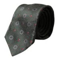 Dolce & Gabbana Dark Gray 100% Silk Fantasy Adjustable Men's Tie