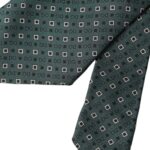 Dolce & Gabbana Green Logo Silk Tie, Adjustable, for Men
