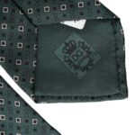Dolce & Gabbana Green Logo Silk Tie, Adjustable, for Men