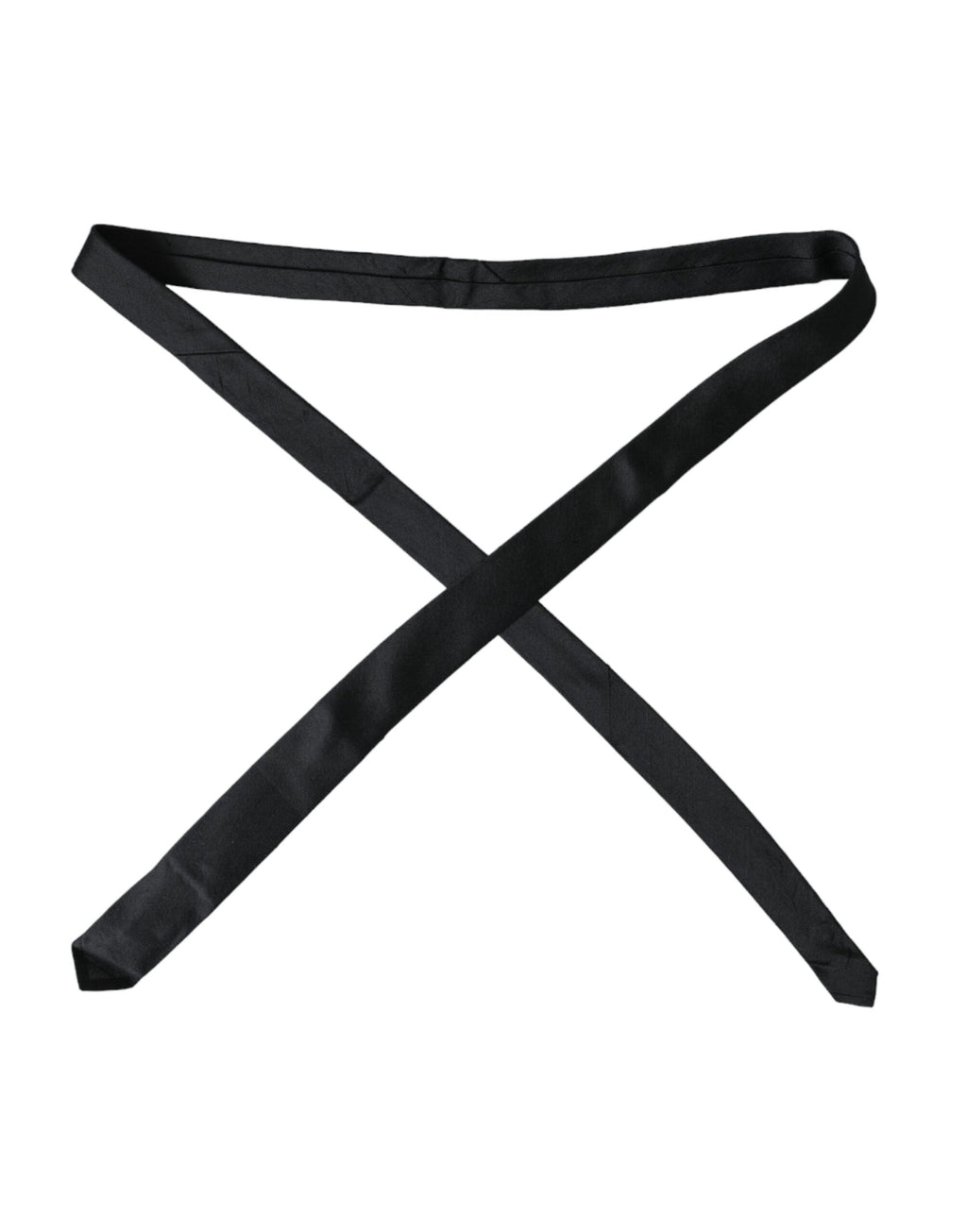 Dolce & Gabbana Black Solid Tie in 100% Silk, Adjustable