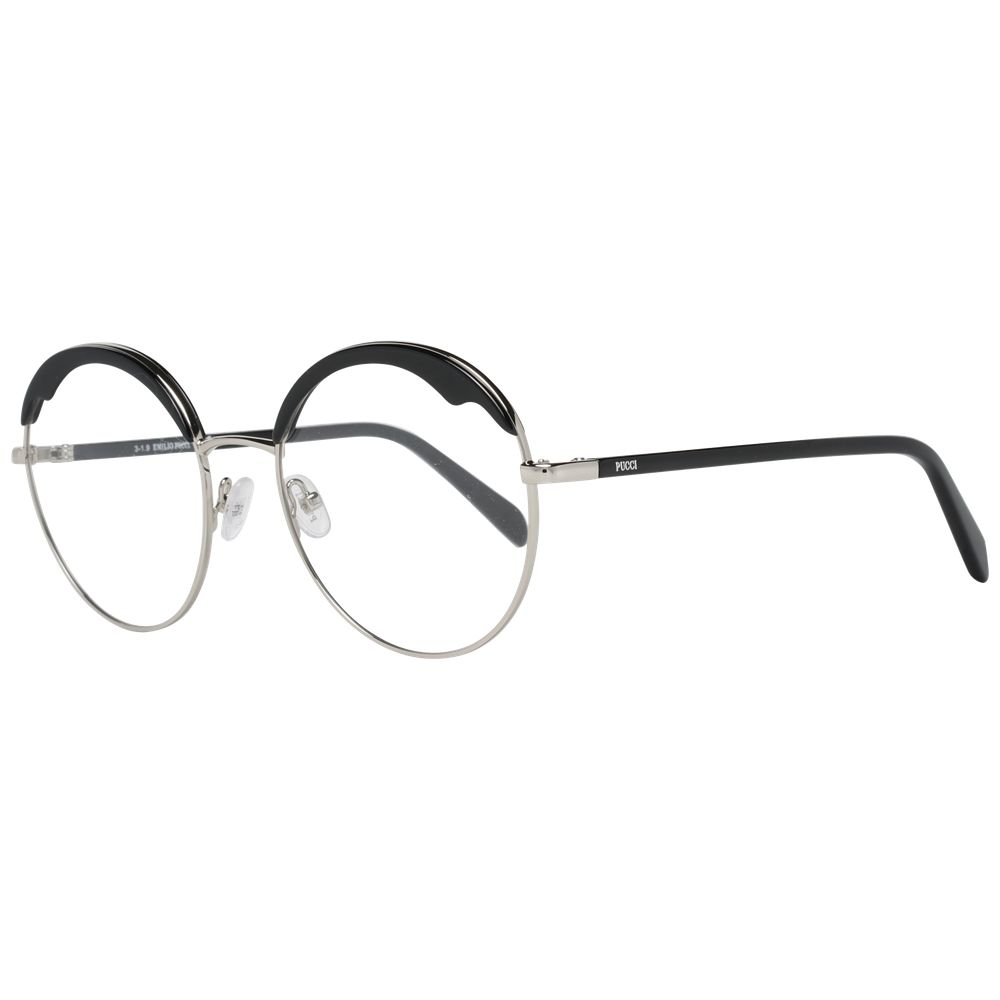 Emilio Pucci Brille aus schwarzem Metall & Kunststoff (Gestell)