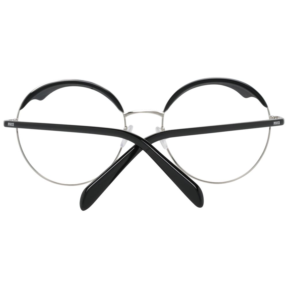 Emilio Pucci Brille aus schwarzem Metall & Kunststoff (Gestell)
