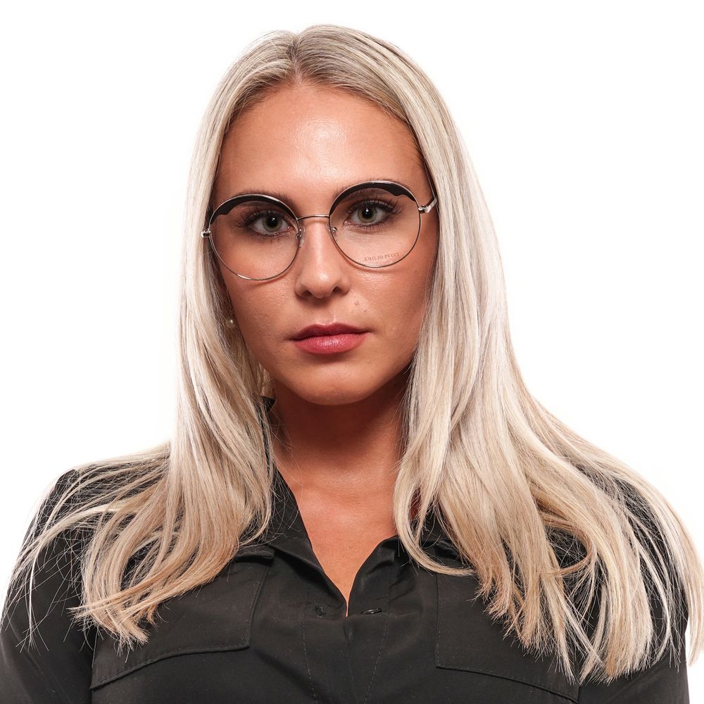 Emilio Pucci Brille aus schwarzem Metall & Kunststoff (Gestell)